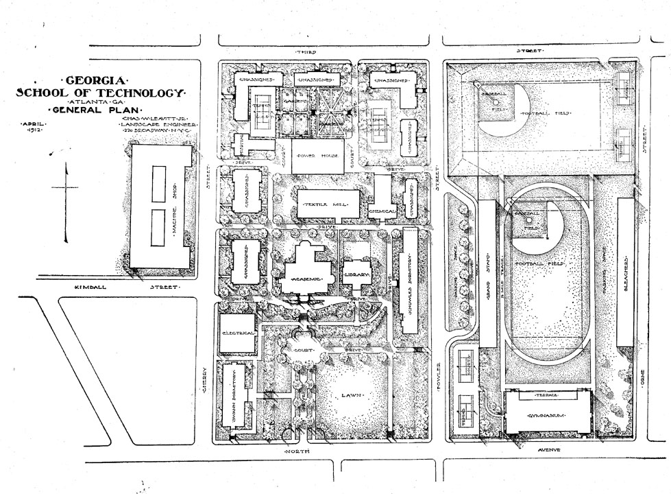 1912 Campus Plan Map
