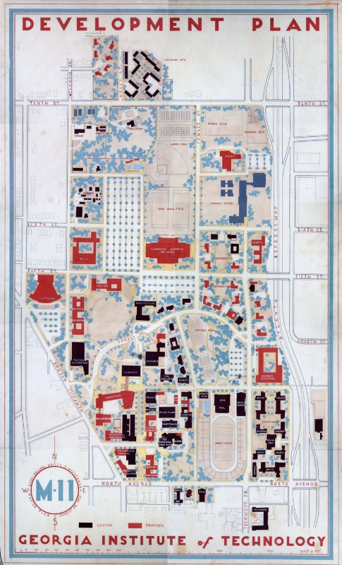1952 Campus Plan Map