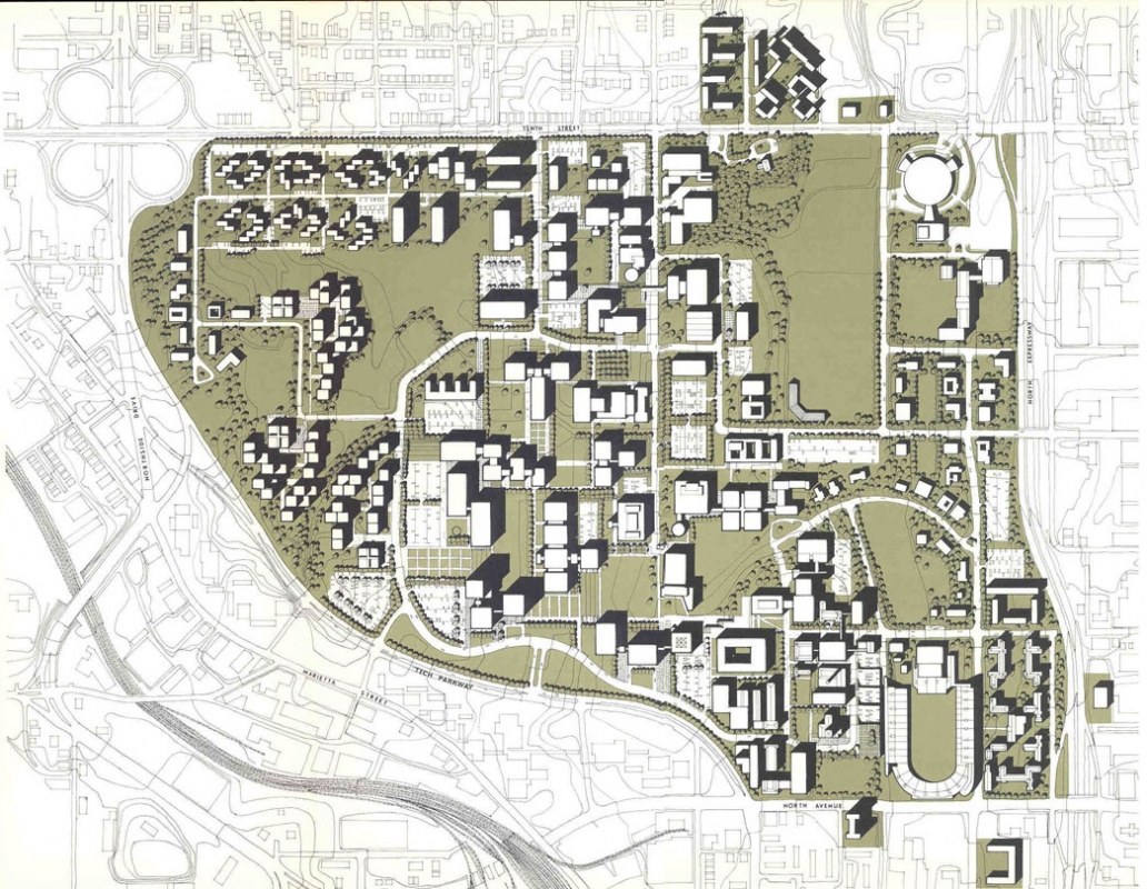 1965 Campus Plan Map
