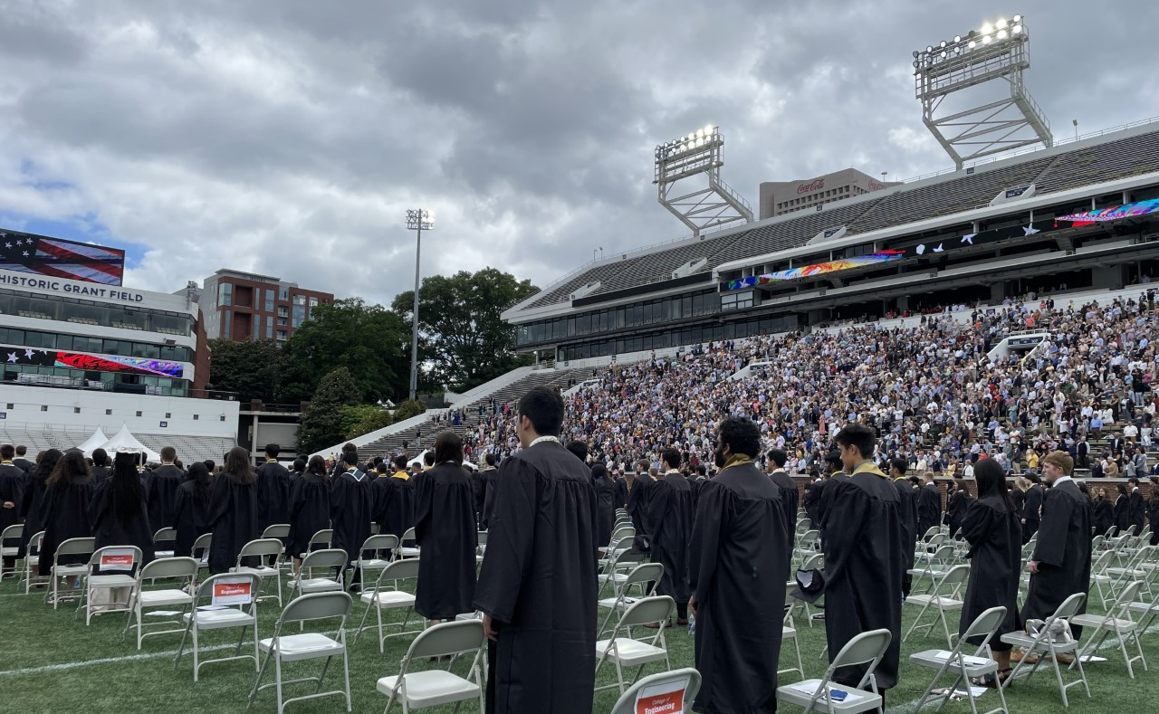 example of a staged event, commencement at Bobby Dodd Stadium