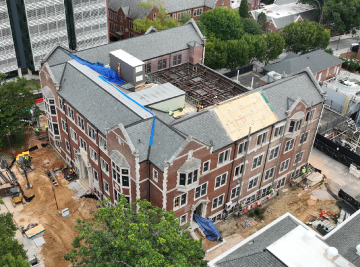 D.M Smith Building during construction