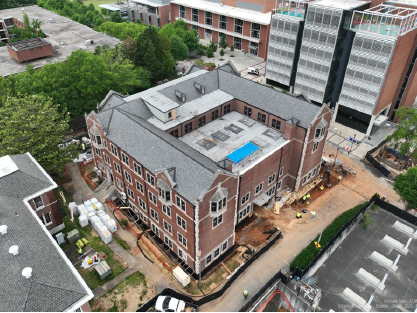 image of the D.M. Smith Building construction