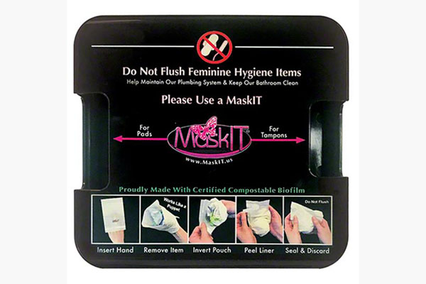 image of the Maskit Disposal sign found in restrooms