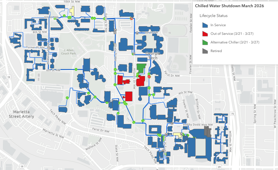 March 2026 Planned Chilled Water Map