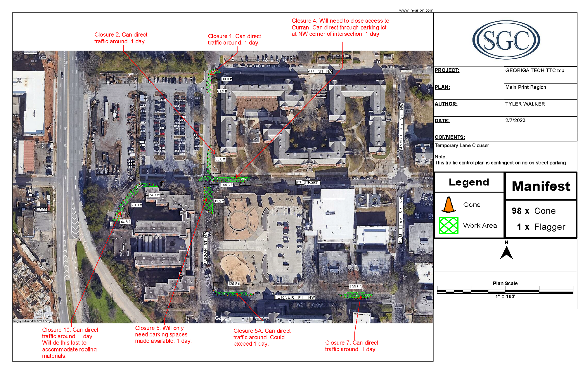 Utility location effort logistics plan page 1.