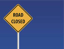 Image of road closed sign