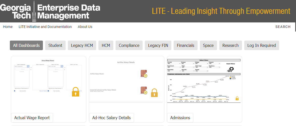 LITE Dashboards