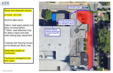 SAPC Construction Techwood Sidewalk and Street Closure