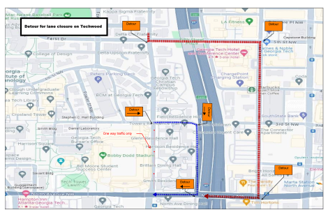 SAPC Construction Detour Map