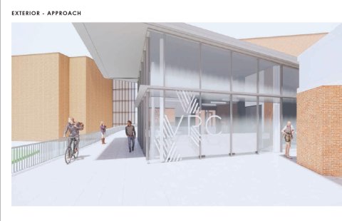 Veterans Resource Center exterior render june 2020 Veterans Resource Center exterior render june 2020