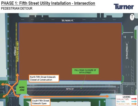 Tech Square Phase 3 - Utility Work Phase 1 - Pedestrian Detour