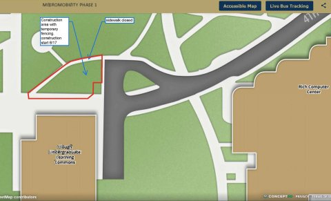 map of location of micromobility project north of Price Gilbert June 2026